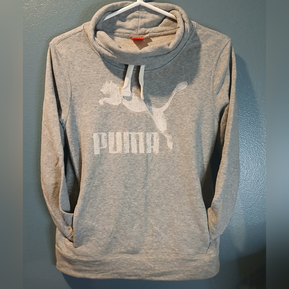 Puma Gray Cowl Neck Sweatshirt